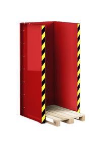 Estación de palets modelo RPS, para europalets 15, rojo vivo