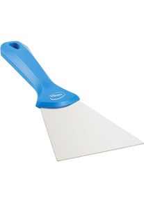 vikan Handkrabber met roestvast stalen mes, breedte 100 mm, VE = 10 stuks, blauw