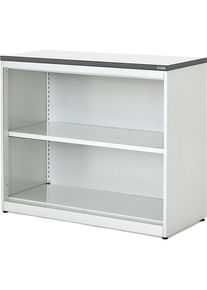 Mauser Estantería combinada, H x A x P 830 x 1000 x 432 mm, tablero de plástico, 1 balda, blanco puro / blanco