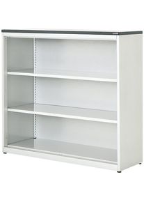 Mauser Combistelling, h x b x d = 1180 x 1200 x 432 mm, kunststof blad, 2 legborden, zuiver wit / wit