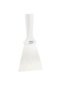 Schaber, Stielmodell, mit Edelstahlblatt, VE 10 Stk, weiß vikan