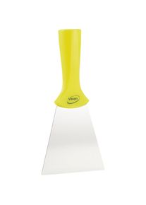 Schaber, Stielmodell, mit Edelstahlblatt, VE 10 Stk, gelb vikan