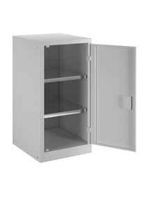 LISTA Vleugeldeurkast, 2 legborden, breedte 500 mm, lichtgrijs