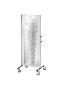 ANKE Paredes separadoras modulares industriales, elemento básico rodante, anchura 800 mm, gris luminoso