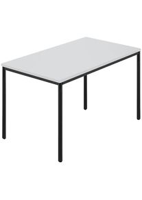 Rechthoekige tafel, ronde buis met coating, b x d = 1200 x 800 mm, grijs / antraciet