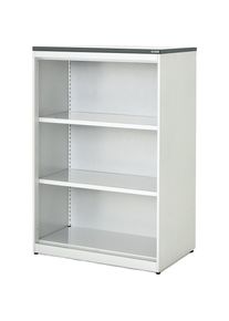 Mauser Combistelling, h x b x d = 1180 x 800 x 432 mm, kunststof blad, 2 legborden, zuiver wit / wit