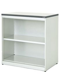 Mauser Combistelling, h x b x d = 830 x 800 x 432 mm, kunststof blad, 1 legbord, zuiver wit / wit