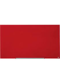 Glas-Whiteboard WIDESCREEN, rahmenlos, 57'' - BxH 1264 x 711 mm, rot NOBO