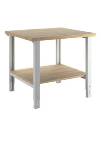 Werkbank, Baukastensystem Serie 7000, 1 Ablageboden, BxT 1000 x 900 mm eurokraft pro