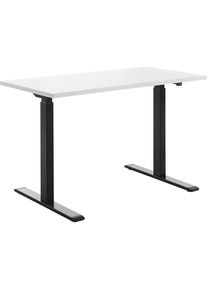 Topstar Escritorio de altura regulable eléctricamente, recto, A x P 1200 x 600 mm, blanco/negro