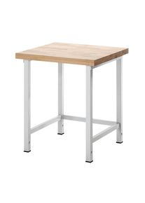 eurokraft pro In hoogte verstelbare werkbank, stellingbouw, zonder onderbouw, breedte 750 mm, frame lichtgrijs