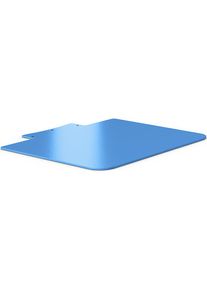 eurokraft pro Steekwagen, steekplaat, b x d = 450 x 500 mm, lichtblauw RAL 5012, geperforeerd