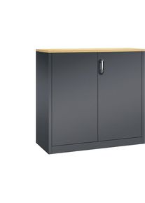 C+P ACURADO bijzetkast voor dossiers, 3 ordnerhoogtes, h x b x t = 1200 x 1200 x 500 mm, zwartgrijs/zwartgrijs