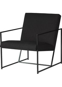 Sillón lounge STYLE, armazón negro, negro