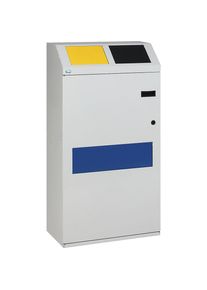 Var Armario para separar materiales, colector triple, capacidad 100 litros, gris luminoso