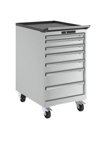 LISTA Cajonera, rodante, A x P x H 564 x 725 x 990 mm, 7 cajones, gris luminoso