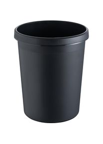 Helit Papelera de polietileno, capacidad 45 l, UE 2 unid., H x Ø 480 x 390 mm, negro