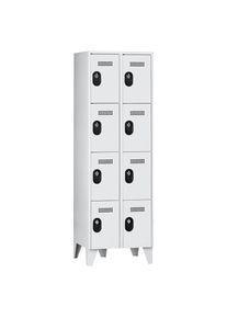 Wolf Viervoudige locker Köln, 2 compartimenten, lichtgrijs, 600 mm