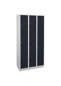 Armadietto a 3 scomparti Stuttgart Wolf