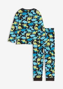 Pyjama van puur biologisch katoen - zwart - maat 128/134 - met katoen - bonprix