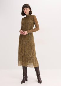 Midi jurk van fijn mesh - groen - maat 36/38 (S) - bonprix