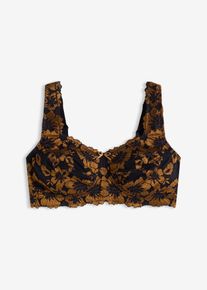 Steun bh zonder beugels met gewatteerde bandjes - zwart - maat 115D - bonprix