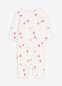 Body en broek (2-dlg. set) - wit - maat 92/98 - met katoen - bonprix