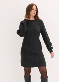 Gebreide jurk - grijs - maat 40/42 (M) - bonprix