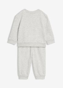 Sweater en broek (2-dlg. set) - grijs - maat 92/98 - met katoen - bonprix