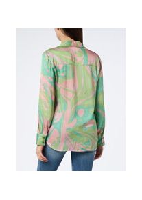 Pinko, Herren, Blusen, Smorzare Overhemd Satin Print Splash, Mehrfarbig, (40)