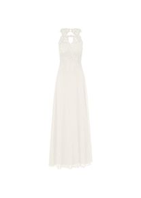 Apart Fashion, Damen, Kleider, Abendkleid mit Spitze und Chiffon, Amerikanischer Ausschnitt, Taillennaht, integrierte Bustpads, Weiss, (40)