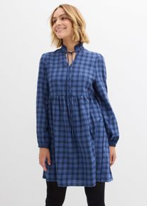 Tunika-Kleid aus reiner Baumwolle, blau, Gr&ouml;&szlig;e 44, 100% Baumwolle, bonprix