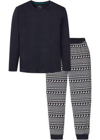 Pyjama, blau, Größe 56/58 (XL), mit Baumwolle, bonprix