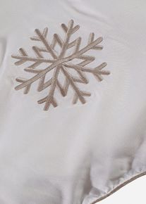 Bettdecke Daunen Touch Schneeflocke warm, weiß, Größe 135x200 cm, Microfaser, bonprix