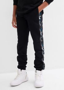 Jogginghose mit Bio-Baumwolle, schwarz, Größe 176/182, 100% Baumwolle, bonprix