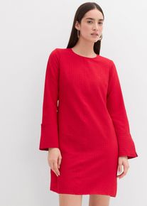 Minikleid aus strukturiertem Material, rot, Größe 40, bonprix