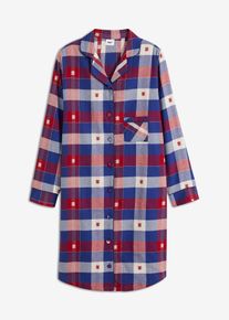 Gewebtes Nachthemd mit Knopfleiste, rot, Größe 48/50 (XL), 100% Baumwolle, bonprix