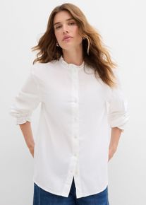 Bluse aus reiner Baumwolle, wei&szlig;, Gr&ouml;&szlig;e 46, 100% Baumwolle, bonprix