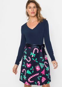 Minikleid in A-Linie, blau, Größe 32/34 (XS), bonprix