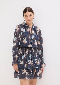 Chiffonkleid, blau, Größe 52, bonprix