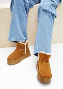 Plateau-Boots, braun, Gr&ouml;&szlig;e 39, Vegan, bonprix