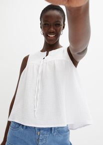 bonprix Női Blúz fazonú muszlin top, fehér, 36