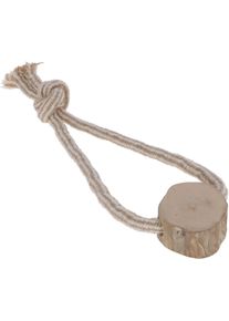 KERBL Pet Wurfspielzeug mit Kaffeeholz, Jute/Baumwolle, 27cm