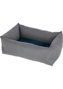 KERBL Pet Ely Kuschelbett, grau/petrol, 60x45cm