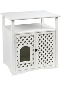 KERBL Pet Helena Katzenschrank, weiß, 64x46x65cm
