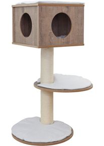 KERBL Pet Dinari Light Wandkratzbaum, 45x45x106cm, braun/weiß