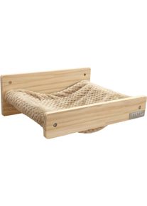 KERBL Pet Timber Wandhängematte, 38x33,5x16cm, natur/taupe