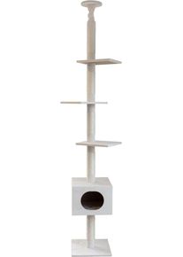 KERBL Pet Ferdi Kratzbaum, weiß, 38x38x240–260cm