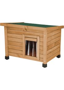 KERBL Pet Rustica Katzenhaus, braun, 57x45x43cm