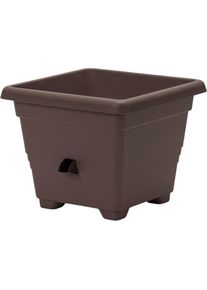 Samozavlažovací kvetináč BERGAMOT, čokoláda, plastia, 35 x 35 cm